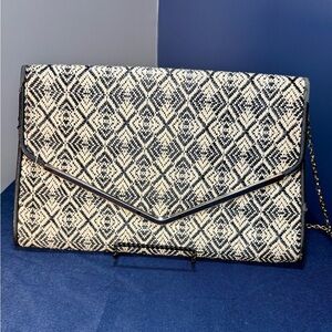 Elegant Black and White Patterned Clutch